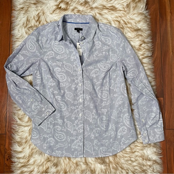 Talbots Intricate Paisley button down - Picture 4 of 8